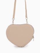 УЦЕНКА Сумка женская кросс-боди на молнии, в форме сердца, 20×5×16 см, бежевая - Фото 6