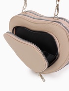 УЦЕНКА Сумка женская кросс-боди на молнии, в форме сердца, 20×5×16 см, бежевая - Фото 8