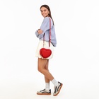 УЦЕНКА Сумка женская, 20×5×16, 2 отд на молнии, длин ремень, красный - Фото 12