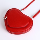 УЦЕНКА Сумка женская, 20×5×16, 2 отд на молнии, длин ремень, красный - Фото 6