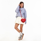 УЦЕНКА Сумка женская, 20×5×16, 2 отд на молнии, длин ремень, красный - Фото 10