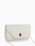 УЦЕНКА Сумка жен 24×4.5×11 см, отд на клапане, дл ремень цепь, белый - Фото 3