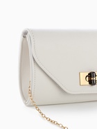 УЦЕНКА Сумка жен 24×4.5×11 см, отд на клапане, дл ремень цепь, белый - Фото 4