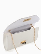 УЦЕНКА Сумка жен 24×4.5×11 см, отд на клапане, дл ремень цепь, белый - Фото 6