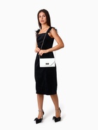 УЦЕНКА Сумка жен 24×4.5×11 см, отд на клапане, дл ремень цепь, белый - Фото 9