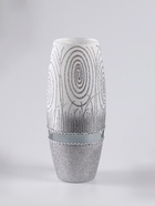 Ваза «Соблазн», овал, h=26 см, стекло, бело-серебристая - Фото 5