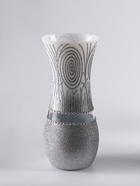 Ваза «Соблазн», волна, h=25.5 см, стекло, бело-серебристая - Фото 3