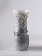 Ваза "Соблазн" белый-серебро, волна, 25,5 см - фото 54810512
