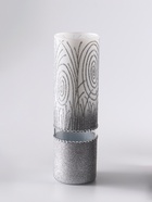 Ваза "Соблазн" белый-серебро, прямая, 26 см - фото 54810518