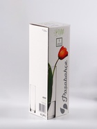 Ваза «Соблазн», прямая, h=26 см, стекло, бело-серебристая - Фото 8