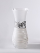 Ваза «Эридан. Белоснежный узор», волна, h=26 см, стекло, белая - Фото 3