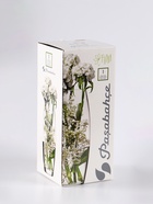 Ваза для цветов «Сфера», листочки, h=26 см, стекло, белая - Фото 9