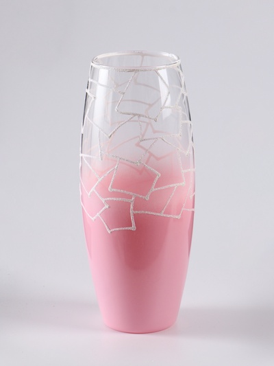 Ваза «Алика», геометрия, h=26 см, розовая