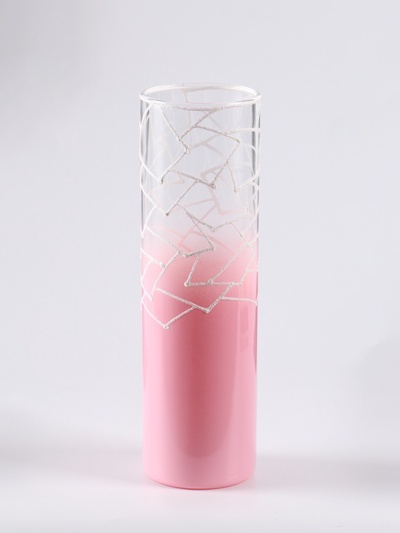 Ваза «Алика», h=26 см, стекло, розовая