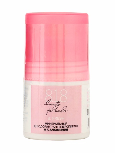 Минеральный дезодорант-антиперспирант женский 818 beauty formula, без солей и алюминия, 50 мл