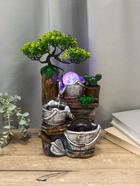 Фонтан «Ведёрки под деревом», 32×15×13 см, с подсветкой - фото 809245325