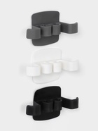 УЦЕНКА Набор самоклеящихся держателей для проводов, 3 шт., 9.5×5.3×2.5 см, белый, чёрный, серый - Фото 1