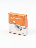 УЦЕНКА Набор самоклеящихся держателей для проводов, 3 шт., 9.5×5.3×2.5 см, белый, чёрный, серый - Фото 3