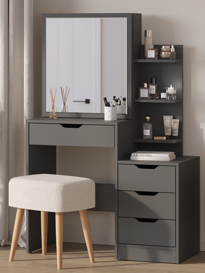 Трюмо, 900×400×1350 мм, цвет графит - Фото 1