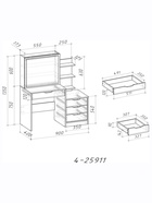 Трюмо, 900×400×1350 мм, цвет графит - Фото 4