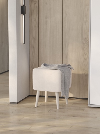 Банкетка «МОНО ТК» mini, 370×370×450 мм, modus 01, цвет ваниль