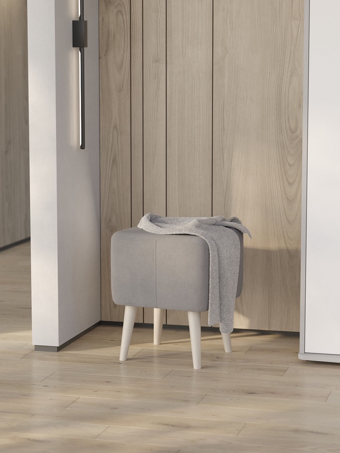 Банкетка «МОНО ТК» mini, 370×370×450 мм, modus 22, цвет серый - Фото 1