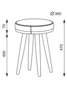 Банкетка «ТРИНИТИ ТК», 360×360×470 мм, цвет merlin 03/кольт 09 - фото 119973100