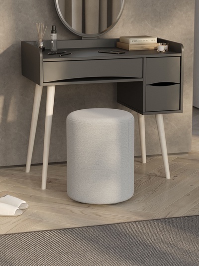 Банкетка «ЛИЛУ ТК», 360×360×470 мм, merlin 03, цвет светло – серый