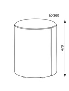 Банкетка «ЛИЛУ ТК», 360×360×470 мм, merlin 03, цвет светло – серый - Фото 3