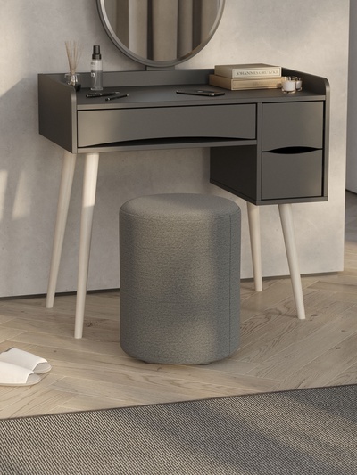 Банкетка «ЛИЛУ ТК», 360×360×470 мм, merlin 11, цвет тёмно – серая