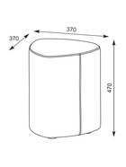 Банкетка «ЛИНА ТК», 370×370×470 мм, merlin 11. цвет тёмно – серая - Фото 3