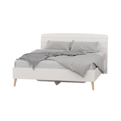 Кровать двуспальная «АФИНА», с встроенным основанием, 1646×2102×956 мм, цвет кашемир серый