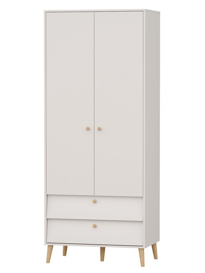 Шкаф двухдверный «АФИНА», 2 ящика, 903×563×2200 мм, цвет кашемир серый