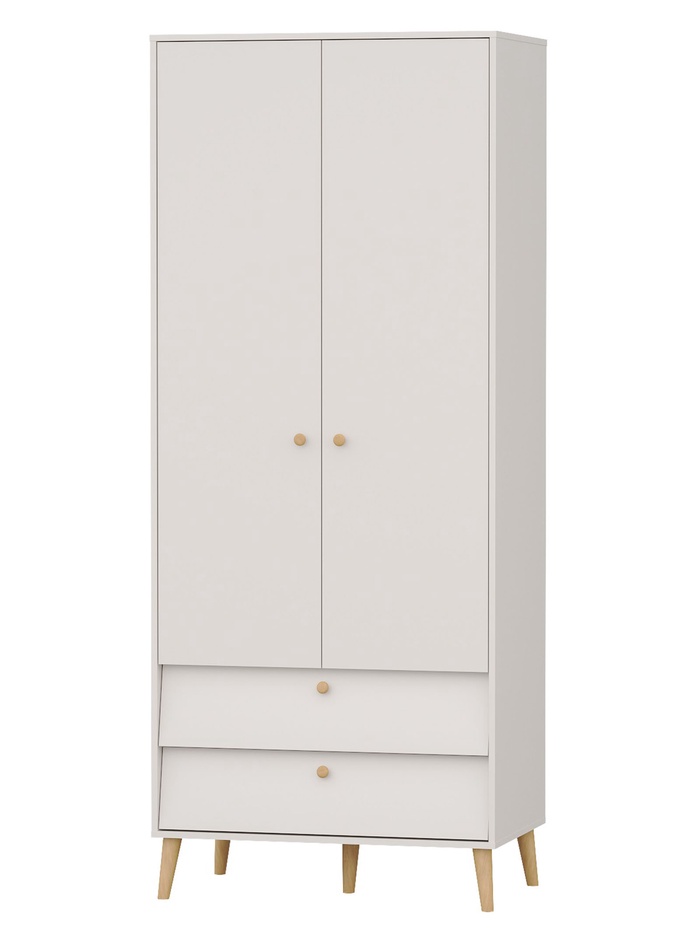 Шкаф двухдверный «АФИНА», 2 ящика, 903×563×2200 мм, цвет кашемир серый - Фото 1