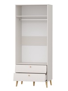 Шкаф двухдверный «АФИНА», 2 ящика, 903×563×2200 мм, цвет кашемир серый - Фото 2