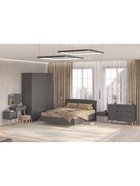 Шкаф четырёхдверный «АФИНА», 2 ящика, 1600×563×2200 мм, цвет графит - Фото 3