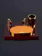 УЦЕНКА Набор настольный 3в1 с визитницей, красное дерево - Фото 2