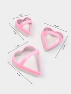 УЦЕНКА Набор форм для вырезания печенья 3 шт. «Сердце» цвет розовый - Фото 2