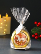 Декоративная свеча новогодняя «Шар. Белый конь», золотой, 6.8×3.5×7.5 см - фото 59845247