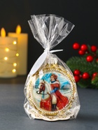 Декоративная свеча новогодняя «Шар узорный. Княгиня на коне», золотой, 7.2×3.8×8.5 см - фото 809304433