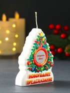 Свеча новогодняя с предсказанием «Ёлочка», 7×2×9 см - Фото 3