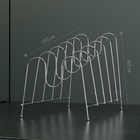 УЦЕНКА Подставка для крышек Доляна, 22,5×19,5×15,5 см, на 5 предметов, цвет хром - Фото 6