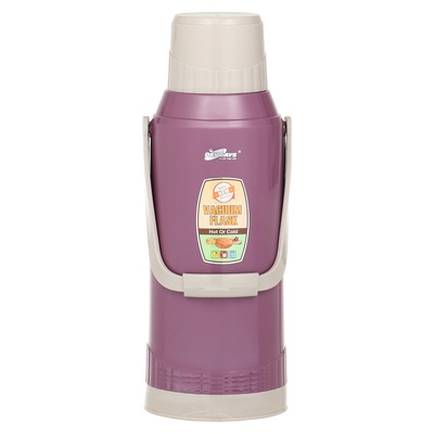 УЦЕНКА Термос 2 л, со стеклянной колбой, сохраняет тепло 12 ч, сиреневый