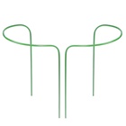 УЦЕНКА Кустодержатель d=50 см, h=90 (±10 см ) см, ножка d=1 см, металл, зелёный, (набор 2 шт.) - Фото 1