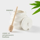 УЦЕНКА Емкость для меда "Bella Tenero.Боченок" с ложкой 9,8х9,8х12 см - Фото 2