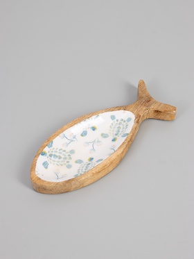 {{photo.Alt || photo.Description || 'УЦЕНКА Блюдо в форме рыбки «Черепаха и цветы», 25.5×10×2 см, дерево манго'}}