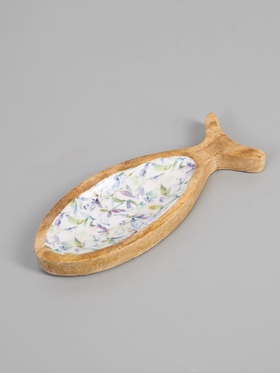 {{photo.Alt || photo.Description || 'УЦЕНКА Блюдо в форме рыбки «Оттенки сирени» дерево манго 25.5×10×2 см'}}