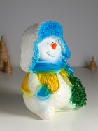 Копилка для денег «Снеговик с ёлочкой», гипс, 25×17 см, голубой - Фото 2