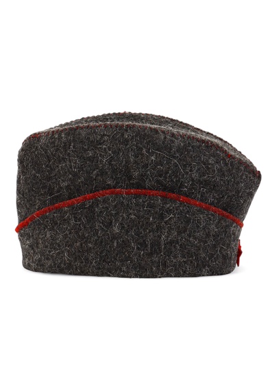 Шапка для бани и сауны «Пилотка», полиэфир 70%, шерсть 30%