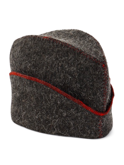 Шапка для бани и сауны «Пилотка», полиэфир 70%, шерсть 30%